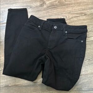 Lands end black mid rise skinny jeans 8